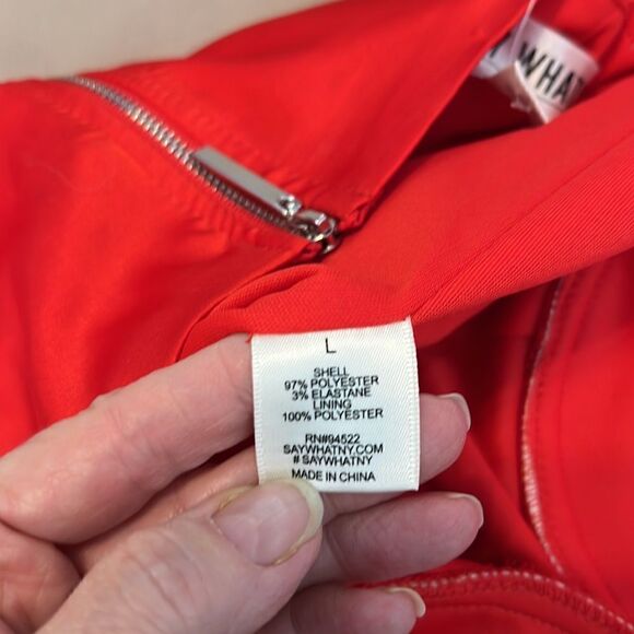 NWT Say what? Red size large zip back adjustable spaghetti strap camisole - Picture 10 of 15